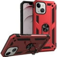 thumbnail image 1 of CoverON For Apple iPhone 13 Mini Ring Case, Kickstand Rugged Phone Cover Magnetic Car Mount Compatible - Red, 1 of 10