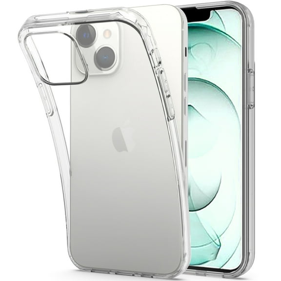 CoverON For Apple iPhone 13 Phone Case, FlexGuard Series Soft Flexible Slim Lightweight Fit TPU Minimal Cover, Clear
