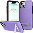 thumbnail image 1 of CoverON For Apple iPhone 13 Phone Case, Slim Metal Kickstand Rugged Dual Layer Cover, Purple, 1 of 8