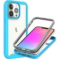 thumbnail image 1 of CoverON For Apple iPhone 13 pro Case, Military Grade Full Body Rugged Slim Fit Clear Phone Cover, Light Blue, 1 of 9