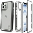 thumbnail image 1 of CoverON For Apple iPhone 13 pro Phone Case, Military Grade Heavy Duty Full Body 3-Layer Shockproof Clear Cover, Black, 1 of 8