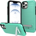 thumbnail image 1 of CoverON For Apple iPhone 13 pro Phone Case, Slim Metal Kickstand Rugged Dual Layer Cover, Mint Teal, 1 of 8