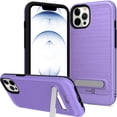 thumbnail image 1 of CoverON For Apple iPhone 13 pro Phone Case, Slim Metal Kickstand Rugged Dual Layer Cover, Purple, 1 of 8