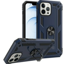 CoverON For Apple iPhone 13 pro Ring Case, Kickstand Rugged Phone Cover Magnetic Car Mount Compatible - Navy Blue