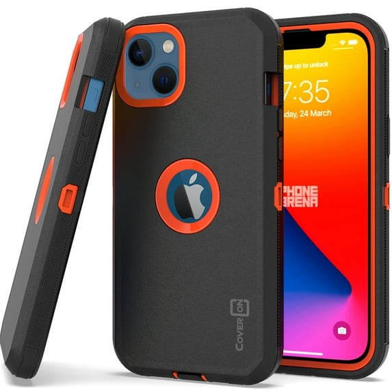 CoverON For Apple iPhone 14 Plus Case, Military Grade Heavy Duty Full Body Rugged Phone Cover, Black