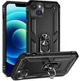 thumbnail image 1 of CoverON For Apple iPhone 14 Plus Ring Case, Kickstand Rugged Phone Cover Magnetic Car Mount Compatible - Black, 1 of 9