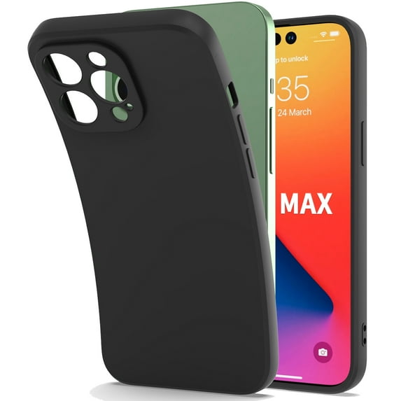 CoverON For Apple iPhone 14 Pro Case, Flexible Slim Lightweight TPU Minimal Phone Cover, Black