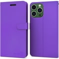 thumbnail image 1 of CoverON For Apple iPhone 14 Pro Max Wallet Case, RFID Blocking Vegan Leather 6x Card Slot Holder Cover Flip Folio Phone Pouch, Purple, 1 of 7