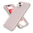 thumbnail image 1 of CoverON For Apple iPhone 15 Case, Hybrid Slim fit Hard Back TPU Rim Phone Rigid Cover, Clear with Chrome Buttons, 1 of 8
