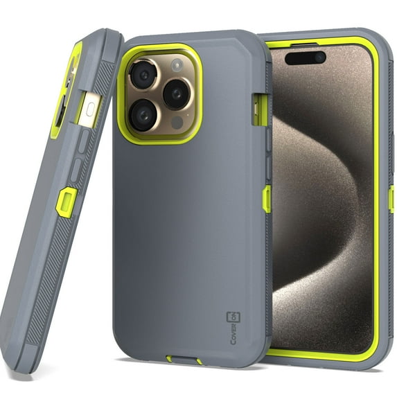 CoverON For Apple iPhone 15 Plus Case, Military Grade Heavy Duty Full Body Rugged Phone Cover, Gray