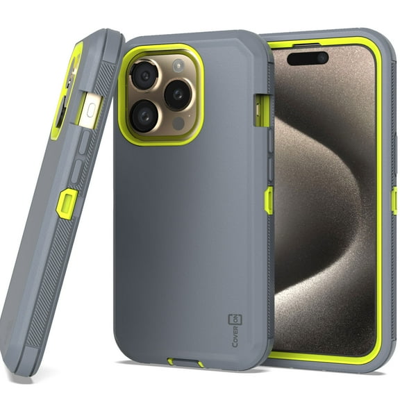 CoverON For Apple iPhone 15 Plus Case, Military Grade Heavy Duty Full Body Rugged Phone Cover, Gray