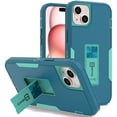 thumbnail image 1 of CoverON For Apple iPhone 15 Plus Phone Case, Military Grade Heavy Duty Full Body Kickstand Cover, Turquoise, 1 of 8
