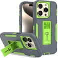 thumbnail image 1 of CoverON For Apple iPhone 15 Pro Phone Case, Military Grade Heavy Duty Full Body Kickstand Cover, Gray, 1 of 8