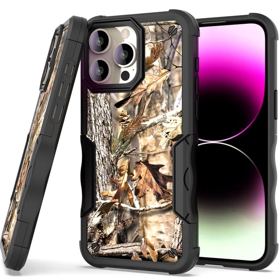 CoverON For Apple iPhone 15 Pro Phone Case, Military Grade Heavy Duty Rugged Cover Grip, Camouflage