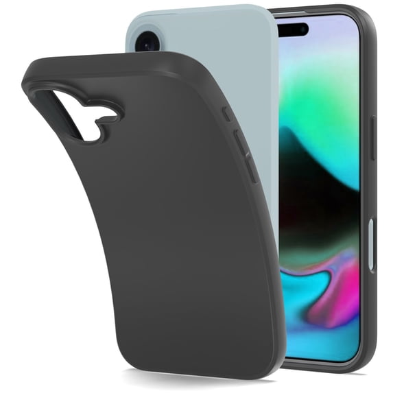 CoverON For Apple iPhone 16 Plus / iPhone 16+ Case, Flexible Slim Lightweight TPU Minimal Phone Cover, Black