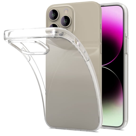 CoverON For Apple iPhone 16 Pro Max Phone Case, Flexible Slim Lightweight TPU Minimal Cover, Clear