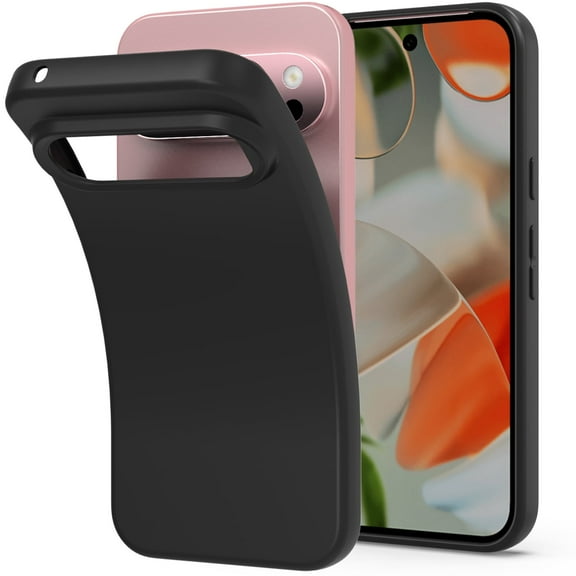 CoverON For Google Pixel 10 / Pixel 10 Pro Case, Flexible Slim Lightweight TPU Minimal Phone Cover, Black