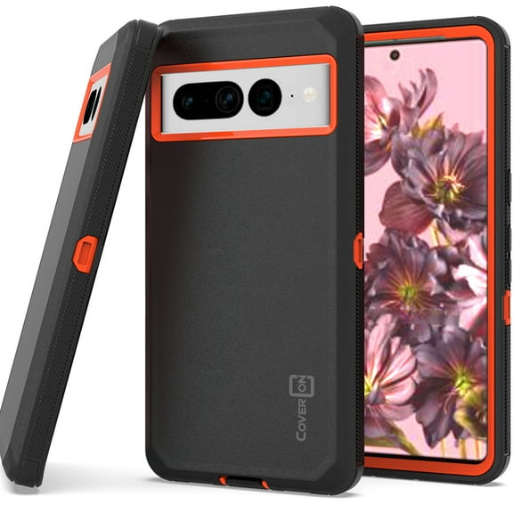 CoverON For Google Pixel 7 Pro Case, Military Grade Heavy Duty Full Body Rugged Phone Cover, Black