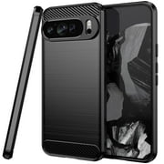 CoverON For Google Pixel 9 / Pixel 9 Pro Phone Case, Slim Lightweight TPU Minimal Cover Carbon Fiber, Black