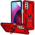 thumbnail image 1 of CoverON For Motorola Edge+ Plus 2022 / Moto Edge 30 Pro / Edge X30 Case, Ring Kickstand Rugged Phone Cover Magnetic Car Mount Compatible - Red, 1 of 9