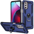 thumbnail image 1 of CoverON For Motorola Edge+ Plus 2022 / Moto Edge 30 Pro / Edge X30 Ring Case, Kickstand Rugged Phone Cover Magnetic Car Mount Compatible - Navy Blue, 1 of 9