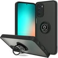 thumbnail image 1 of CoverON For Motorola Moto G Stylus 2022 Phone Case, Ring Holder Kickstand Magnetic Mount Clear Hard Back Cover Rubber Bumper, Black, 1 of 9
