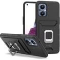 thumbnail image 1 of CoverON For Oneplus Nord N20 5G Phone Case, Credit Card slot Ring KickStand Rugged Cover Magnetic holder, Black, 1 of 8
