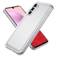 thumbnail image 1 of CoverON For Samsung Galaxy A14 5G Case, Hybrid Slim fit Hard Back TPU Rim Phone Rigid Cover, Clear with Chrome Buttons, 1 of 8