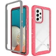 thumbnail image 1 of CoverON For Samsung Galaxy A53 5G Case, Military Grade Full Body Rugged Slim Fit Clear Phone Cover, Pink (White Splash), 1 of 6