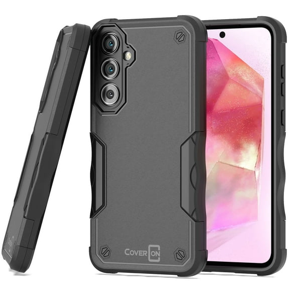 CoverON For Samsung Galaxy A55 5G Case, Military Grade Heavy Duty Rugged Phone Cover Grip, Black