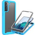 thumbnail image 1 of CoverON For Samsung Galaxy S21 FE Case, Military Grade Full Body Rugged Slim Fit Clear Phone Cover, Light Blue, 1 of 9