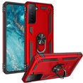 thumbnail image 1 of CoverON For Samsung Galaxy S21 FE Ring Case, Kickstand Rugged Phone Cover Magnetic Car Mount Compatible - Red, 1 of 9