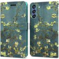 thumbnail image 1 of CoverON For Samsung Galaxy S21 FE Wallet Case, RFID Blocking Vegan Leather 6x Card Slot Holder Cover Flip Folio Phone Pouch, Almond Blossom Art, 1 of 7