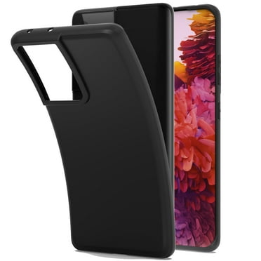 CoverON For Samsung Galaxy S21 Ultra 5G Case, FlexGuard Series Soft Flexible Slim Lightweight Fit TPU Minimal Phone Cover, Black