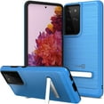 thumbnail image 1 of CoverON For Samsung Galaxy S21 Ultra 5G Case, Slim Metal Kickstand Rugged Dual Layer Phone Cover, Blue, 1 of 8