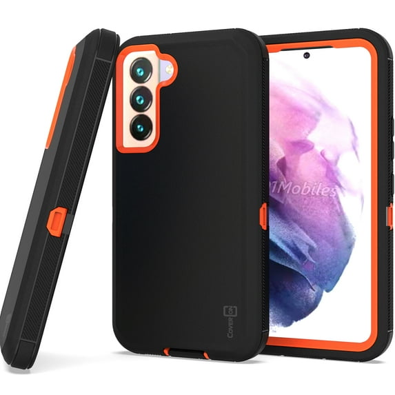 CoverON For Samsung Galaxy S22 Case, Military Grade Heavy Duty Full Body Phone Cover - Black