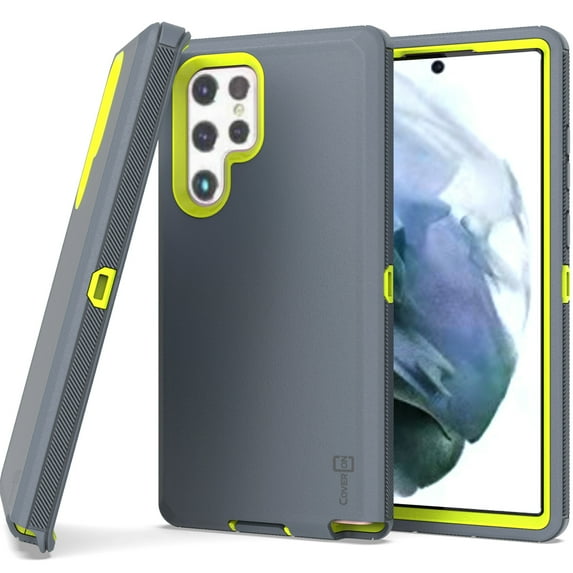CoverON For Samsung Galaxy S22 Ultra Case, Military Grade Heavy Duty Full Body Phone Cover - Gray