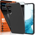 thumbnail image 1 of CoverON For Samsung Galaxy S23 Case with Screen Protector Tempered Glass, Slim TPU Minimal Phone Cover, Black, 1 of 11