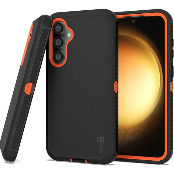 CoverON For Samsung Galaxy S24 FE Case, Military Grade Heavy Duty Full Body Rugged Phone Cover, Black