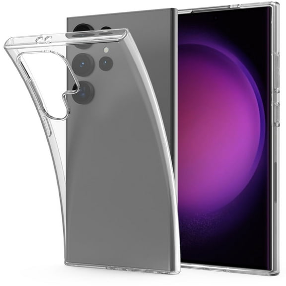 CoverON For Samsung Galaxy S24 Ultra Phone Case, Flexible Slim Lightweight TPU Minimal Cover, Clear
