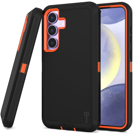 CoverON For Samsung Galaxy S25 Case, Military Grade Heavy Duty Full Body Rugged Phone Cover, Black