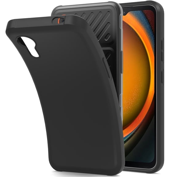 CoverON For Samsung Galaxy XCover7 / Galaxy XCover 7 Case, Flexible Slim Lightweight TPU Minimal Phone Cover, Black