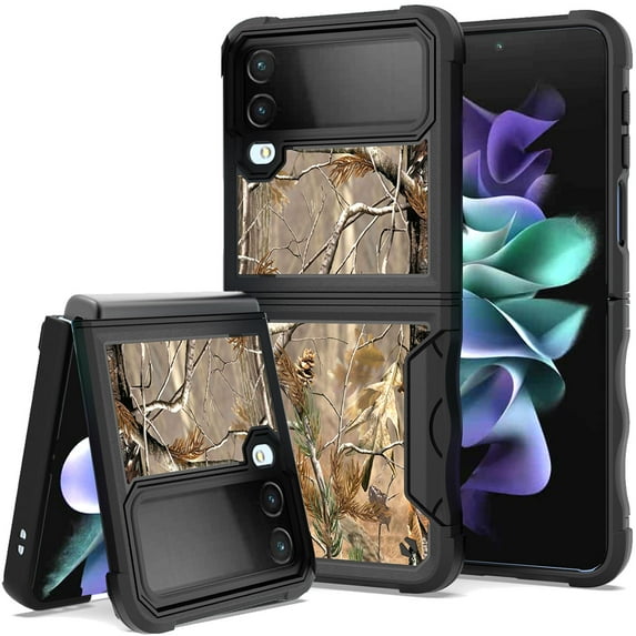 CoverON For Samsung Galaxy Z Flip 4 Phone Case, Military Grade Heavy Duty Rugged Cover Grip, Camouflage