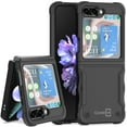 thumbnail image 1 of CoverON For Samsung Galaxy Z Flip6 / Galaxy Z Flip 6 Case, Military Grade Heavy Duty Rugged Phone Cover Grip, Black, 1 of 10
