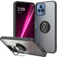 thumbnail image 1 of CoverON For T-Mobile REVVL 6 5G / T-Mobile REVVL 6x 5G Case, Clear Back Ring Holder Kickstand Phone Cover, Black, 1 of 7