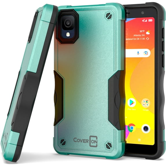 CoverON For TCL ION Z Case, Military Grade Heavy Duty Rugged Phone Cover Grip, Green