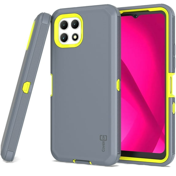 CoverON For Tmobile T-Mobile Revvl 7 5G Case, Military Grade Heavy Duty Full Body Rugged Phone Cover, Gray