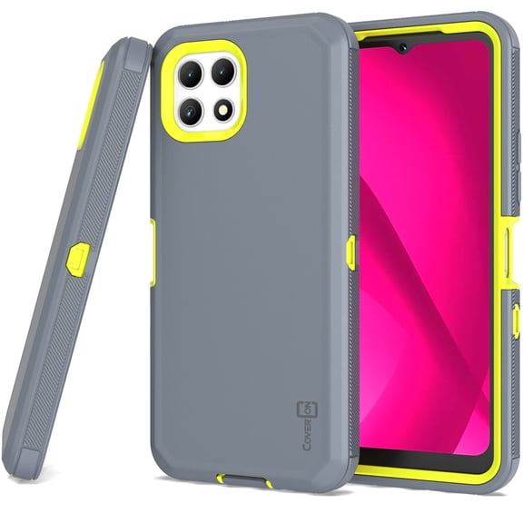 CoverON For Tmobile T-Mobile Revvl 7 5G Case, Military Grade Heavy Duty Full Body Rugged Phone Cover, Gray