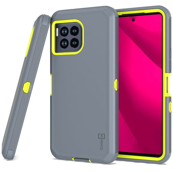 CoverON For Tmobile T-Mobile Revvl 7 Pro 5G Case, Military Grade Heavy Duty Full Body Rugged Phone Cover, Gray