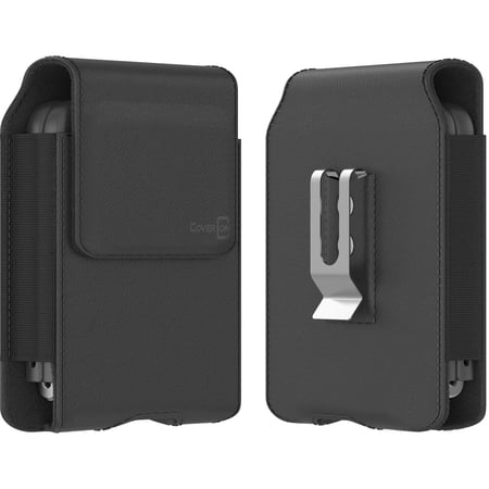 CoverON Holster for Samsung Galaxy Z Flip7 Flip6 Flip5 Flip4 Flip3 Flip ZFlip 7 6 5/ Motorola Razr 2025 Ultra Razr+ Plus 2025 2024 2023 2020 Cell Phone Case Belt Clip ID Card Vertical Leather Pouch